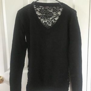Black V neck sweater